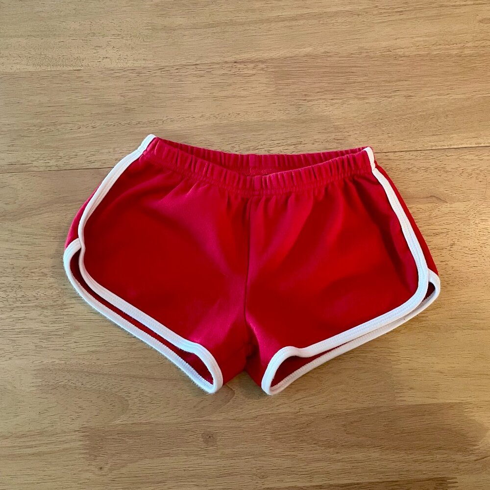 American Apparel "Interlock Running (Hot) Shorts - Red, Size XS